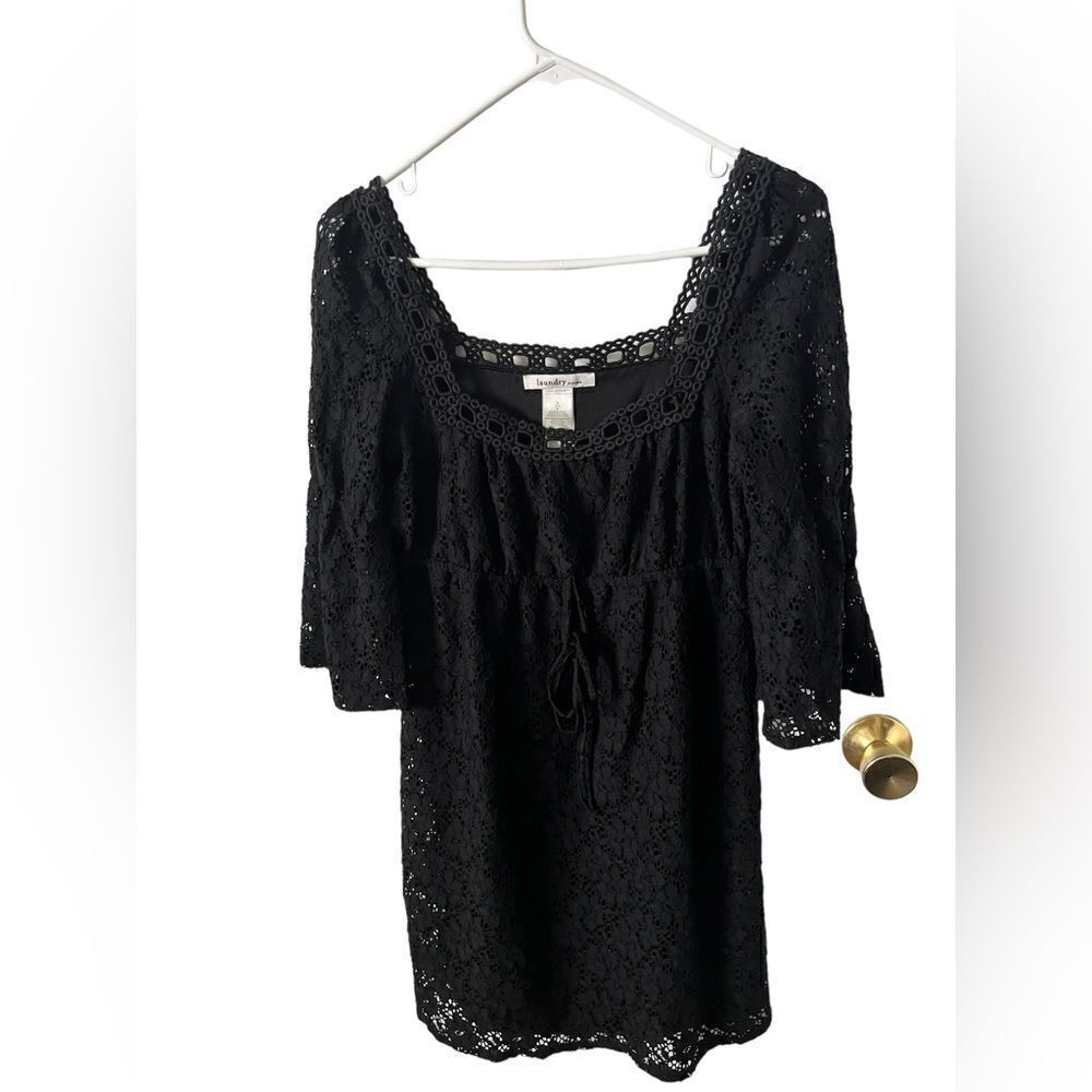 Laundry By Shelli Segal Black Lace Mini Dress